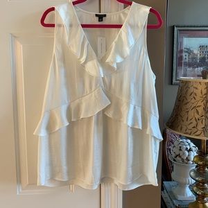 Ann Taylor Tops - NWT Ann Taylor Ruffle Trim Blouse Size Large Ann Taylor Tops - NWT Ann Taylor Ruffle Trim Blouse Size Large